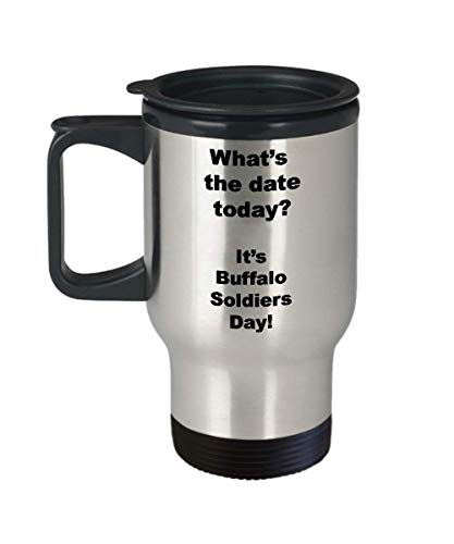 Taza de viaje con tapa para el día de los soldados de búfalo, regalo de día festivo, tazas de acero inoxidable, regalos únicos para hombres o mujeres