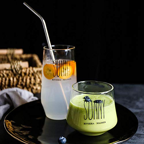 Taza de vidrio Leche Jugo Taza de agua Café Té Cola Tazas Desayuno Yogur Oso Copas de vino Inicio Restaurante Bar Proveedor Regalos 450ML-L-White_401-500ml