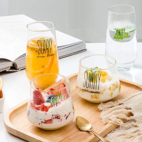 Taza de vidrio Leche Jugo Taza de agua Café Té Cola Tazas Desayuno Yogur Oso Copas de vino Inicio Restaurante Bar Proveedor Regalos 450ML-L-White_401-500ml