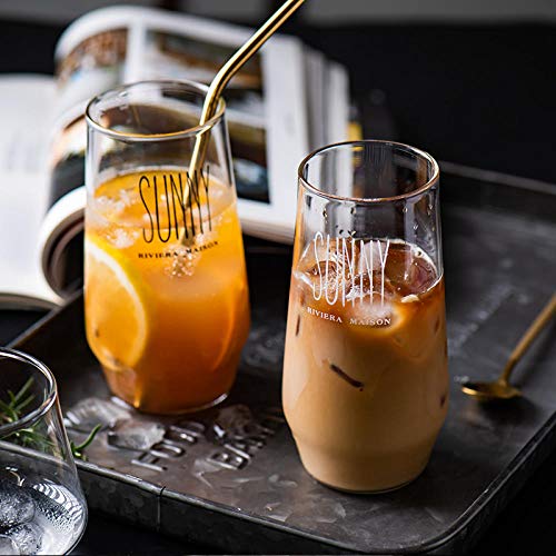 Taza de vidrio Leche Jugo Taza de agua Café Té Cola Tazas Desayuno Yogur Oso Copas de vino Inicio Restaurante Bar Proveedor Regalos 450ML-L-White_401-500ml