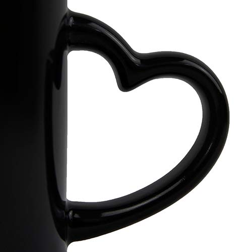 Taza Mágica con asa corazón Personalizada con tu Foto/Diseño/Texto/Nombre. Regalo Enamorados. Taza Personalizada de cerámica. Asa corazón