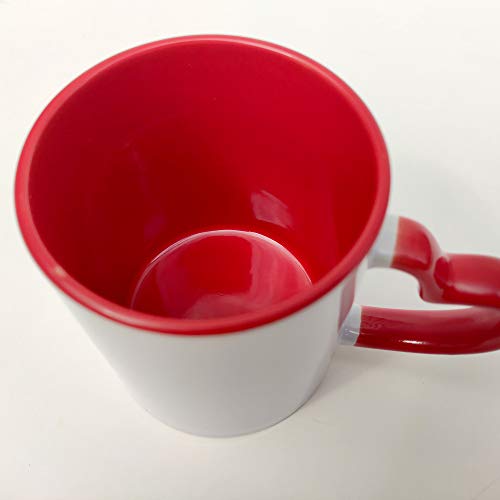Taza Personalizada con Foto. Regalos Personalizados con Foto. Taza Personalizada Amor y día de la Madre. Taza con asa corazón Rojo