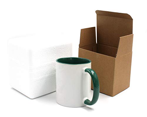 Tazas Personalizadas con el Interior y asa de Color | Diséñalas con Fotos y Texto | Tazas Color: Rojo
