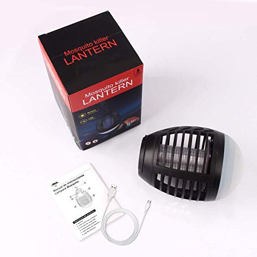 TDW Lámpara Antimosquitos Electrico Exterior, Camping Repelente de Mosquitos, lámpara de Asesino del Mosquito al Aire Libre Portátil 2 en 1 Noche Lámpara LED