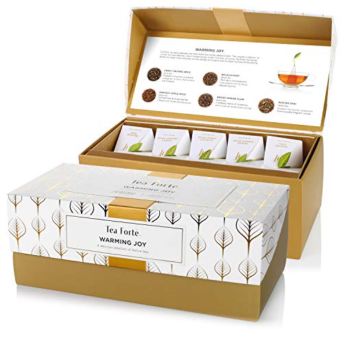Tea Forté Warming Joy Edition 2019 | Caja de Surtido 20 Pirámides Ensambladas a Mano |Té Negro e Infusión | Edición Limitada |