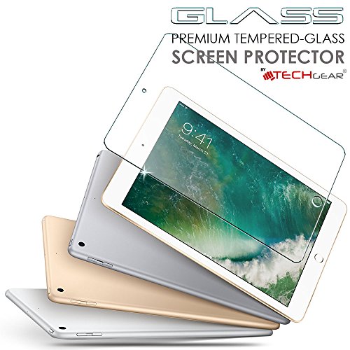 TECHGEAR Vidrio Compatible con iPad Air 2 & iPad Air 9.7" Pulgada (iPad 6 / iPad 5) - Auténtica Protector de Pantalla Vidro Templado para Apple iPad Air 2 & iPad Air 9.7"