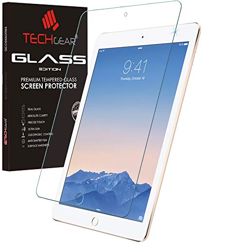 TECHGEAR Vidrio Compatible con iPad Air 2 & iPad Air 9.7" Pulgada (iPad 6 / iPad 5) - Auténtica Protector de Pantalla Vidro Templado para Apple iPad Air 2 & iPad Air 9.7"