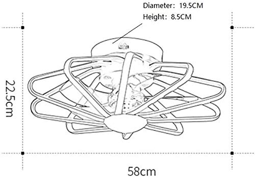 Techo moderno de la lámpara, a distancia de control de techo regulable Luz 3 velocidades del viento, de techo ventilador silencioso, restaurante decoración interior iluminación Ventilador Dormitorio