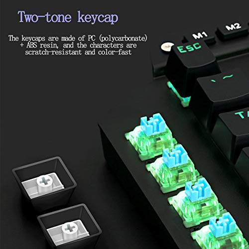 Teclado Mecánico para Juegos con Una Sola Mano Luz De Fondo RGB, Diseño Ergonómico, Eje Verde, Eje Rojo, Eje Negro, Eje De Té, Eje Conmutable De Tecla Completa,Black Shaft