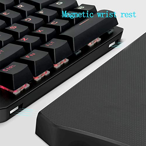Teclado Mecánico para Juegos con Una Sola Mano Luz De Fondo RGB, Diseño Ergonómico, Eje Verde, Eje Rojo, Eje Negro, Eje De Té, Eje Conmutable De Tecla Completa,Black Shaft