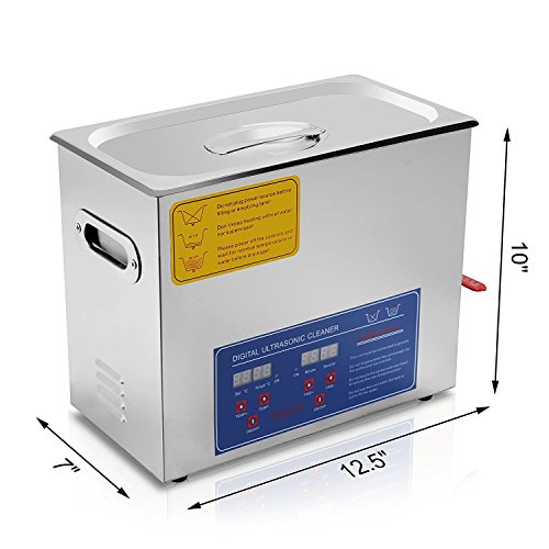 Tecmaqui Digital de ultrasonidos máquina de limpieza para la limpieza de acero inoxidable 6L