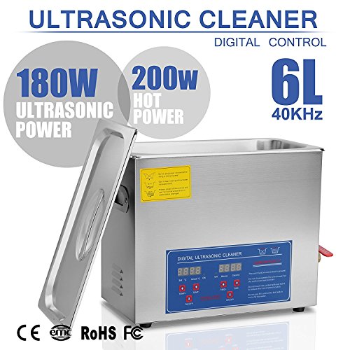 Tecmaqui Digital de ultrasonidos máquina de limpieza para la limpieza de acero inoxidable 6L