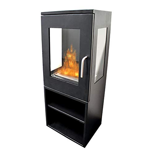 Tecno Air System - Estufa de bioetanol Ruby Sappada, color negro, hierro