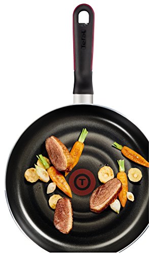Tefal Comfort Grip D5090802 Sartén, 28 Cm, Revestimiento Antiadherente Titanio Force/Esmalte, Negro