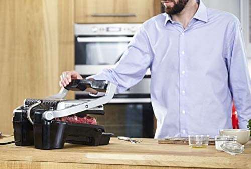 Tefal Optigrill Elite GC750D Grill parrilla eléctrica interior y exterior, sensor grill automático, sellado rápido, 12 programas automáticos, apto para lavavajillas, antiadherente, función sandwichera