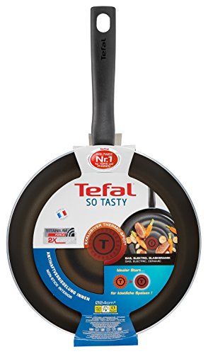 Tefal So' Tasty D51002 Sartén Multiuso Alrededor - Cacerola (Alrededor, Sartén Multiuso, Negro, Fuerza de Titanio, 175 °C, Thermo-Spot)