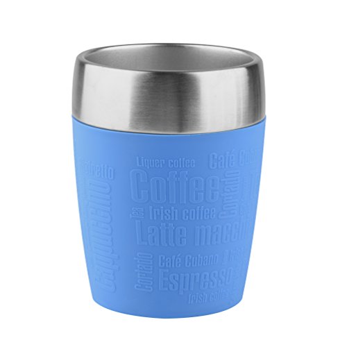Tefal - Taza de viaje (acero inoxidable, 200 ml), color azul