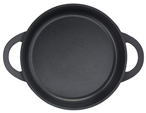 Tefal Trattoria E21872 Sartén con tapa de hierro fundido, fundición de aluminio, Negro