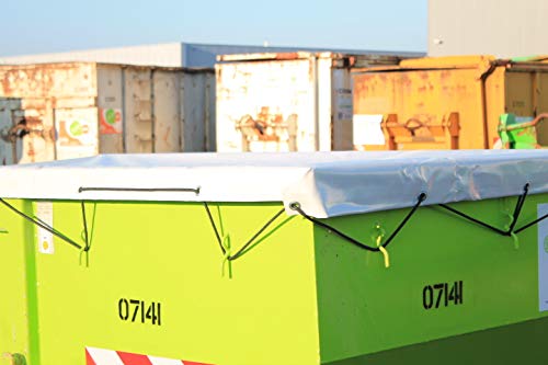 TEGENSTEX PVC Containerabdeckplane para Absetzmulde 580g/m2 en DIV. Colores y tamaños.