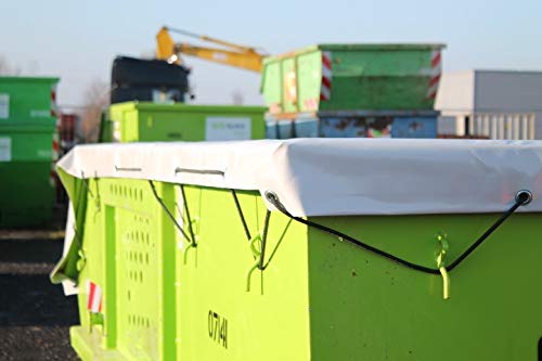 TEGENSTEX PVC Containerabdeckplane para Absetzmulde 580g/m2 en DIV. Colores y tamaños.
