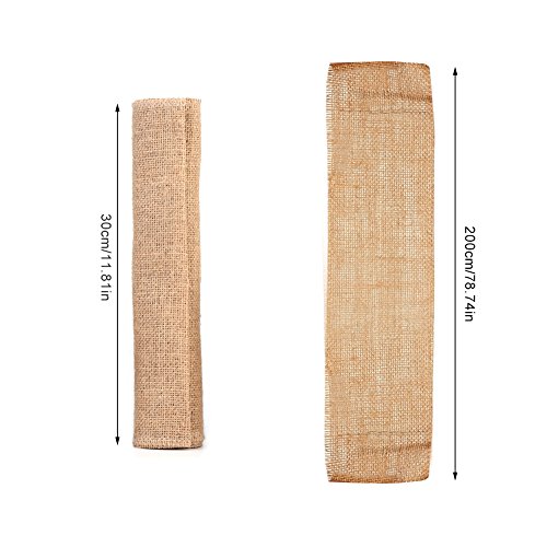 Tela arpillera para tapicería Estilo de la Naturaleza de la Vendimia, Arpillera de la Tela de Lino, arpillera para la decoración de hogar (30cm*2m)