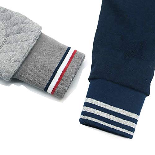 Tela de punto elástico, para rematar prendas, perfecta para 2 puños + 1 cinturilla, rosa chicle con rayas de color gris. Modelo 21