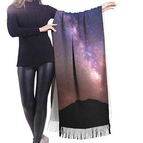 Tengyuntong Damen Wickeldecke Schal, bufanda clásica de cachemira sensación unisex de invierno, 180718 La Sagra España Vía Láctea Largas Bufandas Cálidas Envoltura Mantón Estola