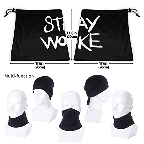 Tengyuntong XXWKer Calentador de Cuello Deporte Calentador Pasamontañas Polar Máscara Stay Woke Unisex Fleece Neck Warmer Ear Warmer Headband & Face Cold Weather Gear One Size