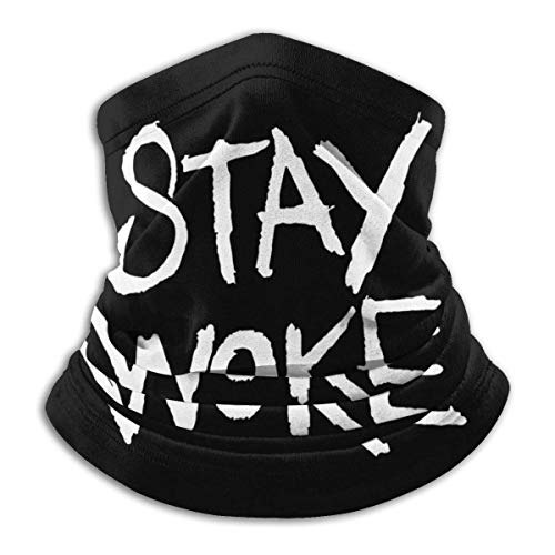 Tengyuntong XXWKer Calentador de Cuello Deporte Calentador Pasamontañas Polar Máscara Stay Woke Unisex Fleece Neck Warmer Ear Warmer Headband & Face Cold Weather Gear One Size