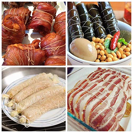 Tenn Well - Cuerda de algodón de 3 capas para cocinar, atar aves de corral, hacer carne, salchichas y manualidades (beige)