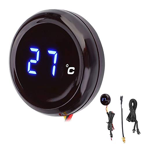 Termómetro de motocicleta: medidor de temperatura del agua, termómetro digital resistente al agua, medidor de temperatura del agua for Honda Kawasaki Yamaha Suzuki (Color : Blue Light)