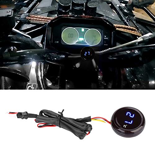 Termómetro de motocicleta: medidor de temperatura del agua, termómetro digital resistente al agua, medidor de temperatura del agua for Honda Kawasaki Yamaha Suzuki (Color : Blue Light)
