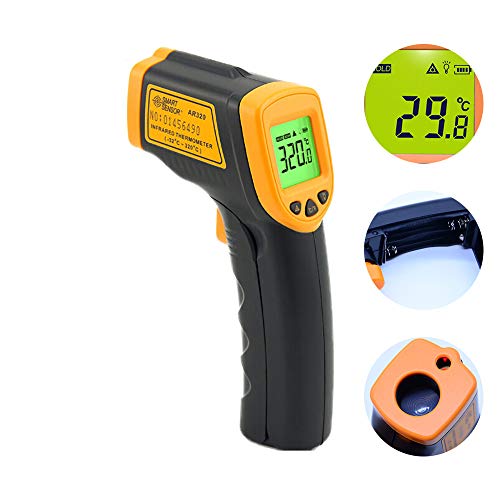 Termómetro Infrarrojo, Termómetro Digital Láser Sin Contacto, Pantalla LCD A Color-30 ? 380 716 ?(-86 86 ?) Alarma De Humedad Con Emisividad Ajustable Para Cocinar Alimentos Al Aire Libre