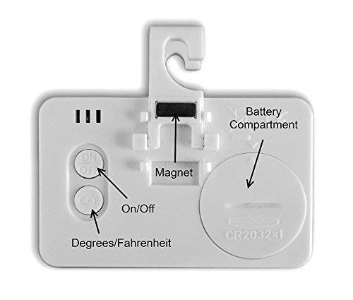 Termómetros para Frigoríficos Termómetro Digital para Frigoríficos Mini Termómetro Para Congelador a Prueba de Agua con Gancho LCD Rango de Visualización -20℃ a 60℃ Con Pantalla LCD de Fácil Lectura
