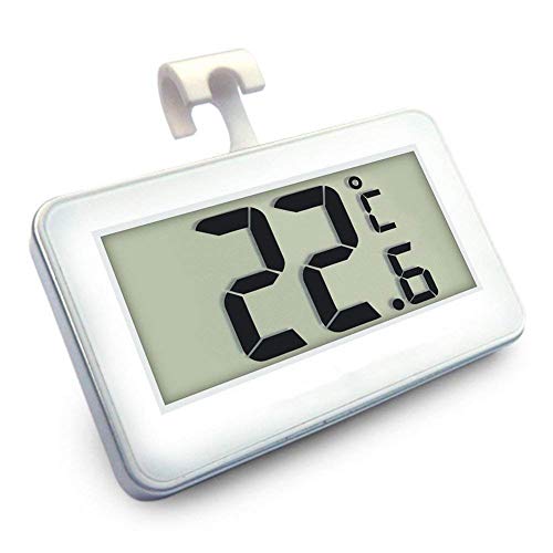 Termómetros para Frigoríficos Termómetro Digital para Frigoríficos Mini Termómetro Para Congelador a Prueba de Agua con Gancho LCD Rango de Visualización -20℃ a 60℃ Con Pantalla LCD de Fácil Lectura