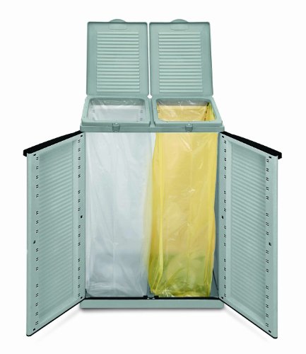 Terry 43560 Armario creado para la recogida selectiva de residuos. Especialmente adecuado para quienes tienen problemas de espacio, Gris, 68x39x88,7 cm