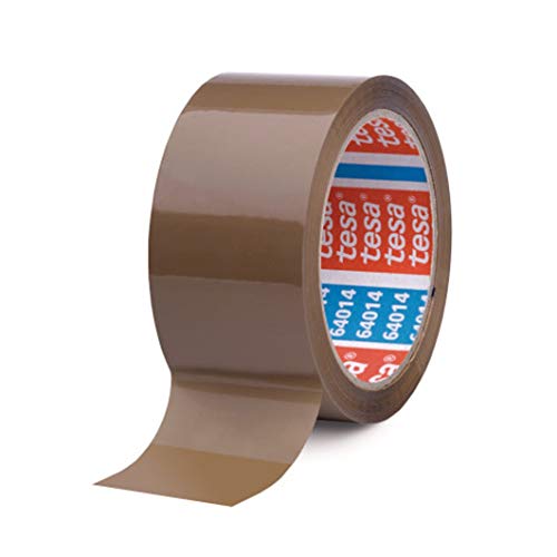 Tesa 6 rollos de cinta adhesiva, 66 m, 50 mm, Marrón, 64014