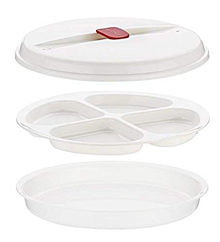 Tescoma Purity Microwave Recipiente para Tortillas, Blanco, 25.7x21.3x5.2 cm