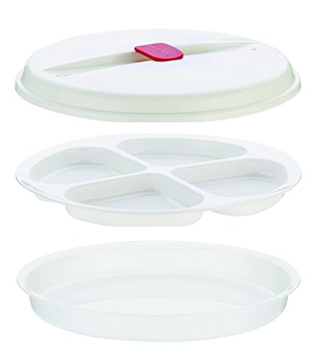 Tescoma Purity Microwave Recipiente para Tortillas, Blanco, 25.7x21.3x5.2 cm