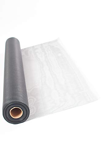 Teso - Mosquitera de fibra de vidrio a corte, color negro, gris o blanco, de alta calidad y sin deshilacharse al cortar, versátil, resistente a los rayos UV y resistente a la rotura