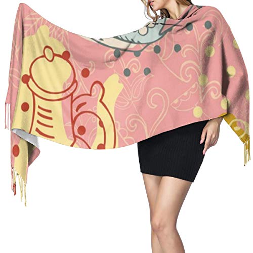 Tetera floral 1826 Bufanda de mujer Bufandas de moda Chal de abrigo cálido Regalo de Navidad para madre Novia Hermana