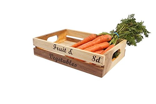 T&G Woodware - Caja de Frutas y Verduras barroca, Color Acacia, tamaño Mediano