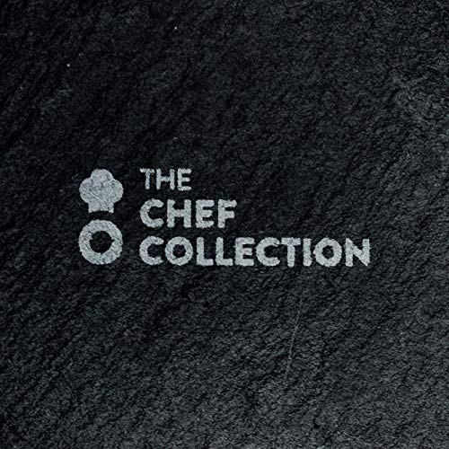 THE CHEF COLLECTION Bandeja de Pizarra con plato para Servicio de Catering y Cocktail (X-Grande) Negro 53x32,5x0,5 cm