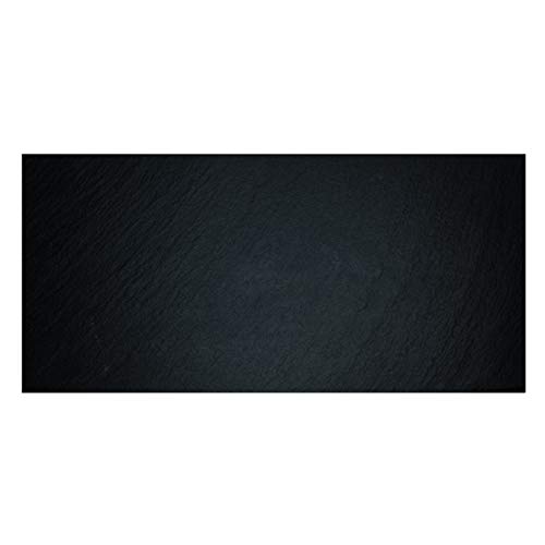 THE CHEF COLLECTION Bandeja de Pizarra con plato para Servicio de Catering y Cocktail (X-Grande) Negro 53x32,5x0,5 cm