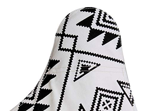 The Home Deco Factory – Sillón Mariposa, diseño étnico, Color Negro y Blanco, Metal, 74 x 79 x 101 cm
