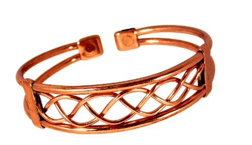 The Online Bazaar Magnético Pulsera De Cobre y Cubiertos efecto Anillo Magnético con caja de presentación para hombre o de mujer - Grande Talla de anillo: 22-25mm