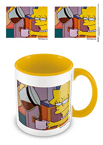 The Simpsons MGC25534 - Taza de cerámica (315 ml-The Simpson), color blanco