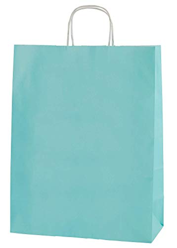 Thepaperbagstore 25 Bolsas De Papel De Colores, Reciclables Y Reutilizables, con Asas Retorcidas, Negro - Medianas 250x110x310mm