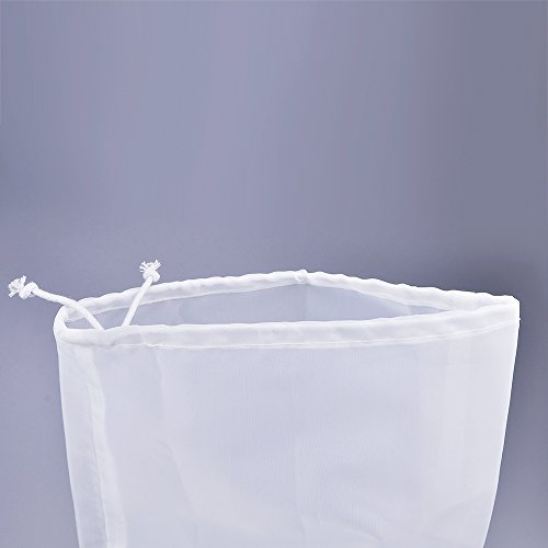 Therpin bolsa de nailon de 75 micras, Colador de alimentos para nueces, leche, zumo, fabricación casera de bebidas, nailon, 22cm x 32cm