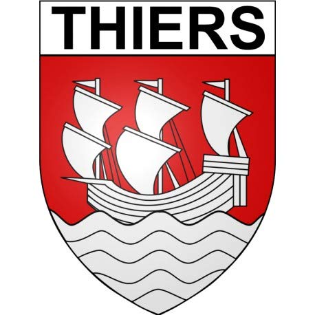 Thiers 63 - Adhesivo adhesivo para escudo de ciudad (8 cm)